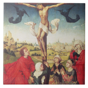 Crucifixion, c.1510 (olie op het paneel) tegeltje
