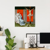 Crucifixion Diptych van Van der Weyden - Poster (Thuiskantoor)