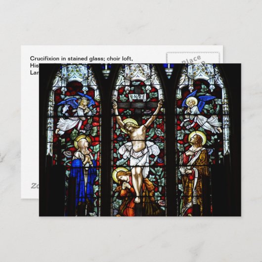 Crucifixion (Glas in lood) Briefkaart (Voorkant / Achterkant)