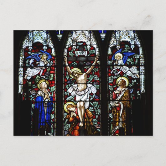 Crucifixion (Glas in lood) Briefkaart (Voorkant)
