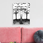 Crucifixion Illustratie door Amanda Diehl Canvas Afdruk (Insitu (Woonkamer))
