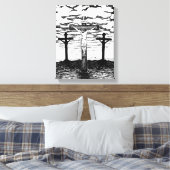 Crucifixion Illustratie door Amanda Diehl Canvas Afdruk (Insitu (Slaapkamer))