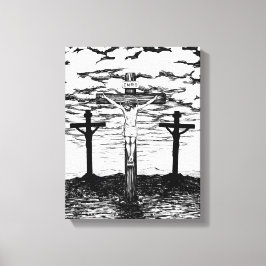 Crucifixion Illustratie door Amanda Diehl Canvas Afdruk