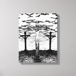 Crucifixion Illustratie door Amanda Diehl Canvas Afdruk