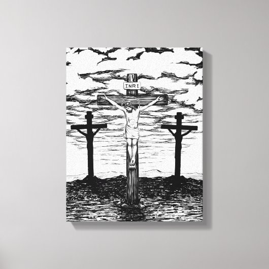 Crucifixion Illustratie door Amanda Diehl Canvas Afdruk (Voorkant)