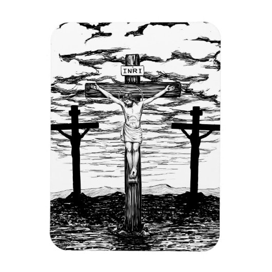Crucifixion Illustratie door Amanda Diehl Magneet (Verticaal)