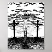 Crucifixion Illustratie door Amanda Diehl Poster (Voorkant)