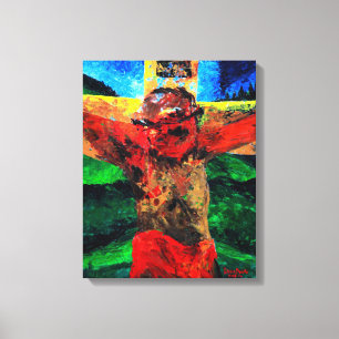 Crucifixion- it is gebeëindigd in 2009 canvas afdruk
