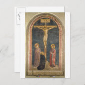 Crucifixion met de Maagd, SS. John the Evangeli Briefkaart (Voorkant / Achterkant)