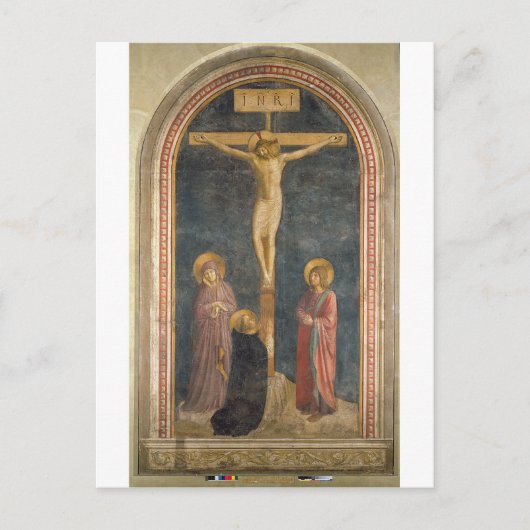 Crucifixion met de Maagd, SS. John the Evangeli Briefkaart (Voorkant)
