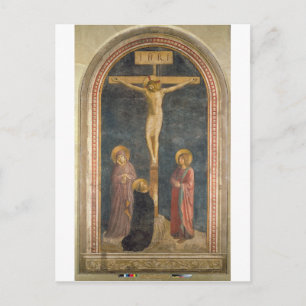 Crucifixion met de Maagd, SS. John the Evangeli Briefkaart