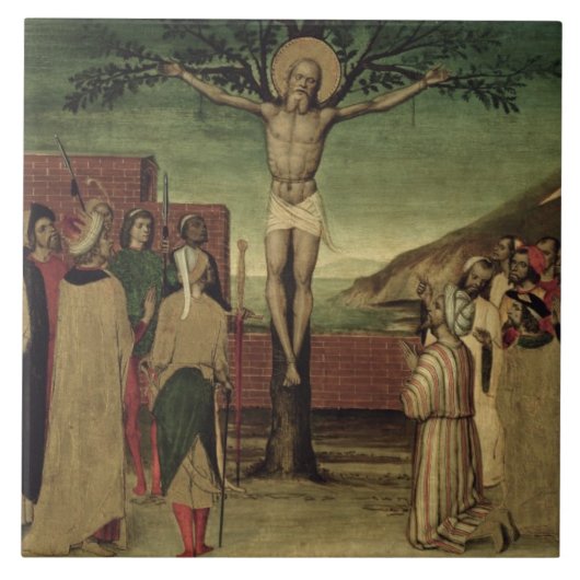 Crucifixion of St. Andrew Tegeltje (Voorkant)