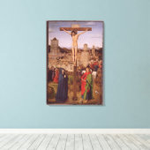 Crucifixion (olie op het paneel) canvas afdruk (Insitu (Houten vloer))
