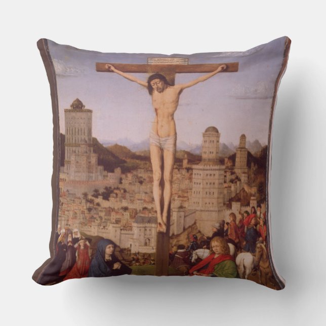 Crucifixion (olie op het paneel) kussen (Voorkant)