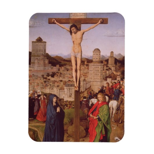 Crucifixion (olie op het paneel) magneet (Verticaal)