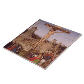 Crucifixion (olie op het paneel) tegeltje (Zijkant)
