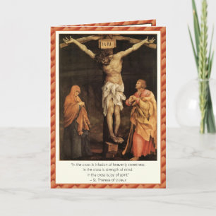 Crucifixion Quote - St. Therese & Francis de Sales Kaart