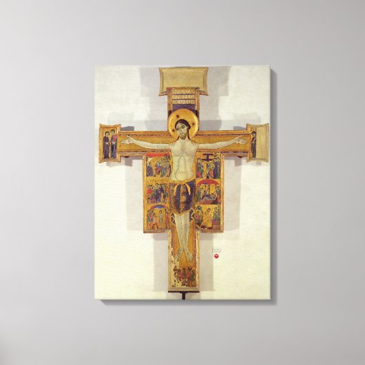Crucifixion, Toscaanse School, tweede helft van de Canvas Afdruk (Voorkant)