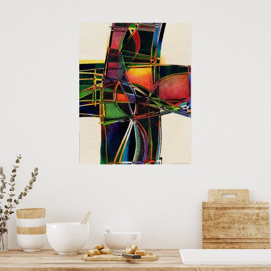 "Cruciform 16" afdrukken Poster (Keuken)