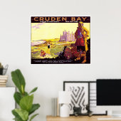 Cruden Bay-dorpvelden, Schotland, vintage-reizen Poster (Thuiskantoor)