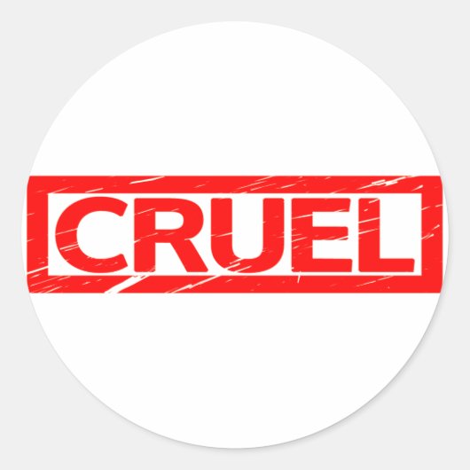 Cruel Stamp Ronde Sticker (Voorkant)