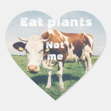 Cruelty free Heart sticker voor veganist, vegetari