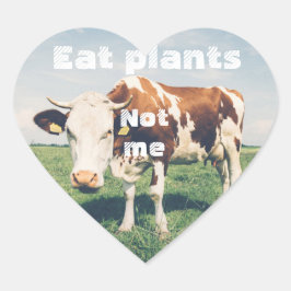 Cruelty free Heart sticker voor veganist, vegetari