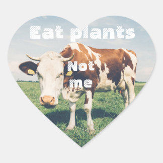 Cruelty free Heart sticker voor veganist, vegetari