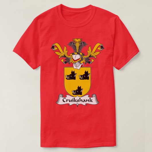 Cruikshank Coat of Arms Family Crest  T-shirt (Design voorkant)