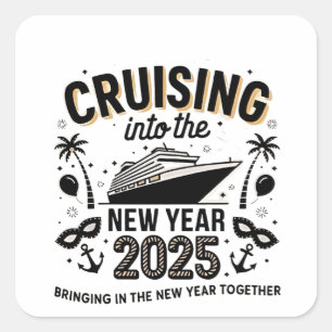 Cruise 2025 Samen Herinneringen Maken Familie Vierkante Sticker