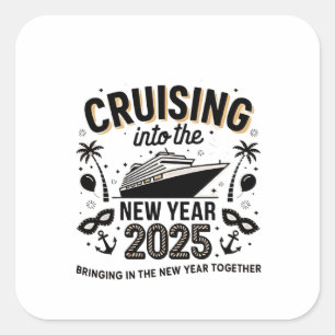 Cruise 2025 Samen Herinneringen Maken Familie Vierkante Sticker