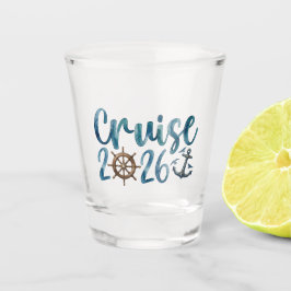 Cruise 2026 Shot Glass Nautical Party Favor Glas