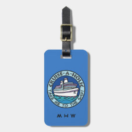 Cruise-A-hoc douanetekst & kleurenbagagelabel Bagagelabel