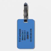 Cruise-A-hoc douanetekst & kleurenbagagelabel Bagagelabel (Achterkant verticaal)