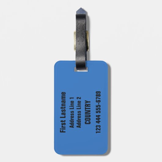 Cruise-A-hoc douanetekst & kleurenbagagelabel Bagagelabel (Achterkant verticaal)