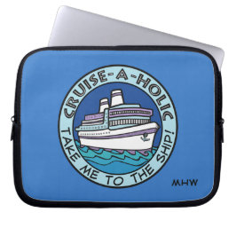 Cruise-A-Holic aangepaste monogram laptophoezen Laptop Sleeve