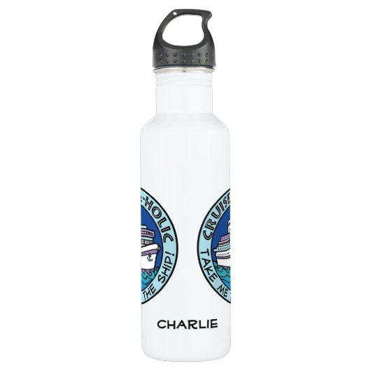 Cruise-A-Holic aangepaste waterflessen Waterfles (Voorkant)