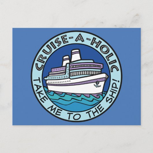 Cruise-A-Holic-briefkaart Briefkaart (Voorkant)