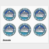 Cruise-A-Holic-stickers Ronde Sticker (Vel)