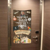 Cruise als een matrozenfeest als een piratencruise spandoek