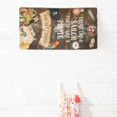 Cruise als een matrozenfeest als een piratencruise spandoek (Insitu)