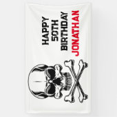 Cruise als een sull party als een piratencruise spandoek (Verticaal)