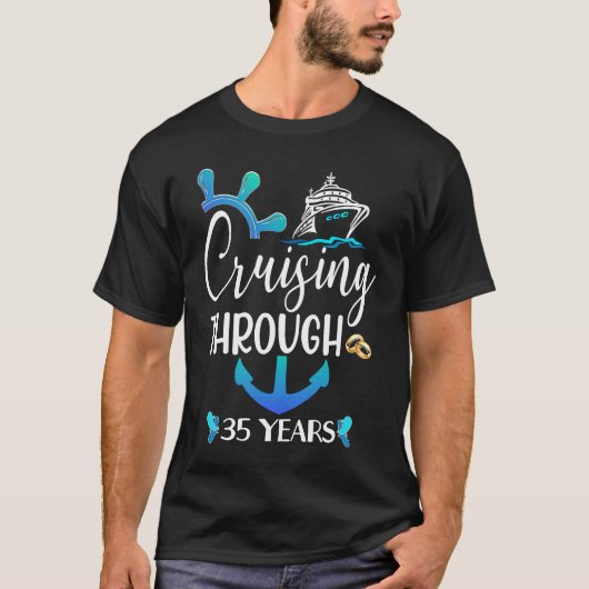 Cruise Anniversary 10th 25th 30 Years Matching Cou T-shirt (Voorkant)