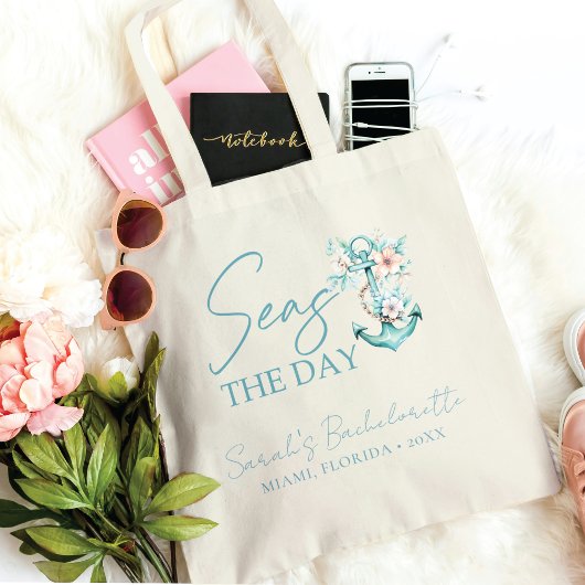 Cruise Bachelorette-feest - Aangepaste 'Seas the D Tote Bag