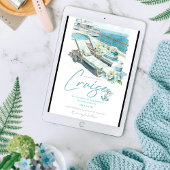 Cruise Bachelorette Party Boat Waterverf Kaart