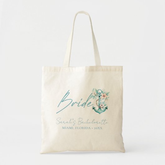 Cruise Bachelorette Party Custom Bride Tote Bag (Voorkant)