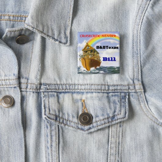 Cruise badge vierkante button 5,1 cm (In situ)