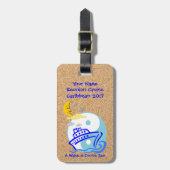 Cruise Bagagelabel met lederen band (Voorkant verticaal)