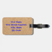 Cruise Bagagelabel met lederen band (Achterkant horizontaal)