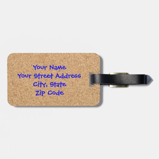 Cruise Bagagelabel met lederen band (Achterkant horizontaal)